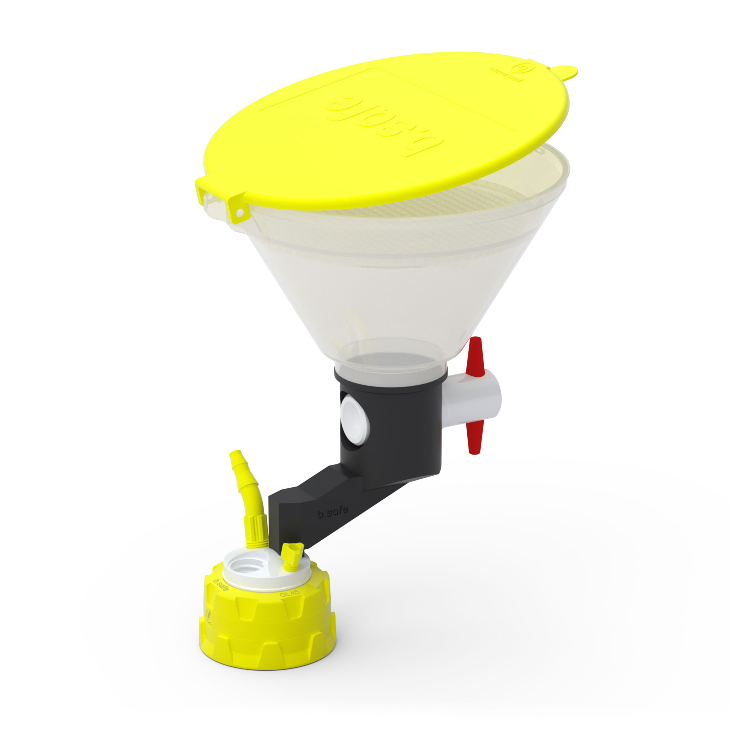 Waste Cap GL45 mit Einfülltrichter | b.safe