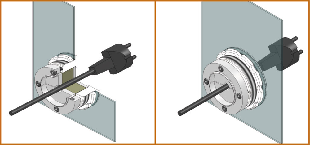 round power cable with plug